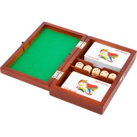 Small Foot Hrací kostky a karty v dřevěném boxu, small foot